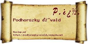Podhorszky Évald névjegykártya